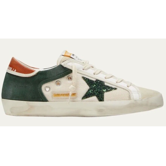 Golden Goose Superstar Leather Glitter Low-Top Sneakers 4961 - Retail $625 - Picture 1 of 4
